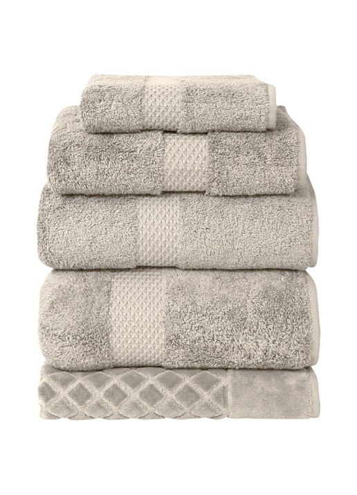 Yves Delorme Etoile badmat 55 x 90 cm - voorkant 3 taupe