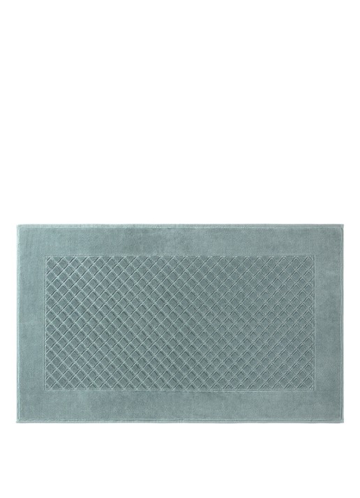 Yves Delorme Etoile badmat 55 x 90 cm - voorkant staalblauw