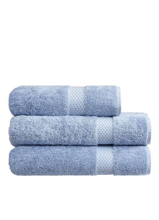 Yves Delorme Etoile gastendoek - 700 g/m² - 33 x 33 cm - detail blauw