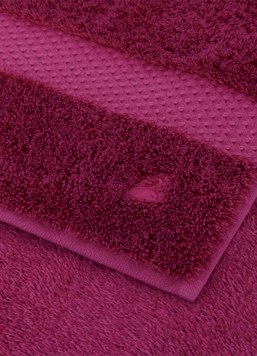 Yves Delorme Etoile gastendoek - 700 gr/m2 - 45 x 70 cm - achterkant fuchsia