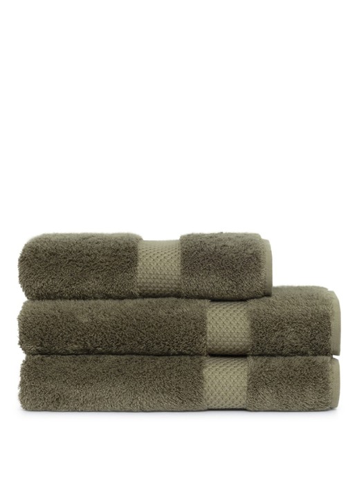 Yves Delorme Etoile gastendoek - 700 gr/m2 - 45 x 70 cm - detail 4 khaki