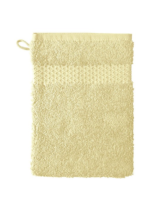 Yves Delorme Etoile washand - 700 gr/m2 - 16 x 22 cm - voorkant lichtgeel