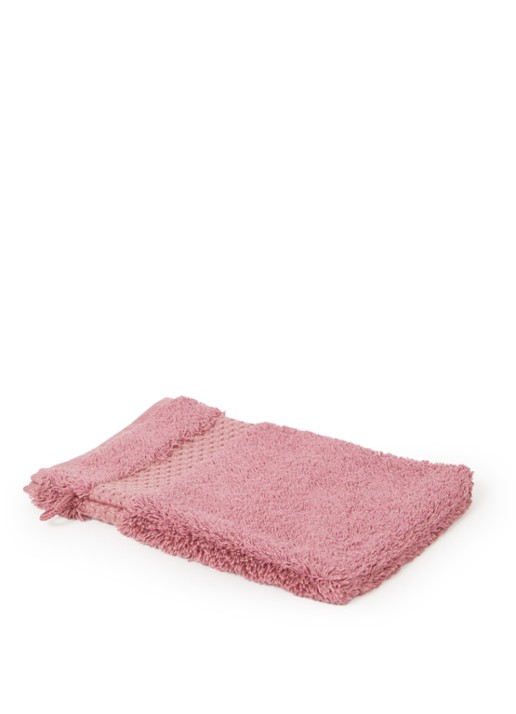 Yves Delorme Etoile washand - 700 gr/m2 - 16 x 22 cm - voorkant koraalroze
