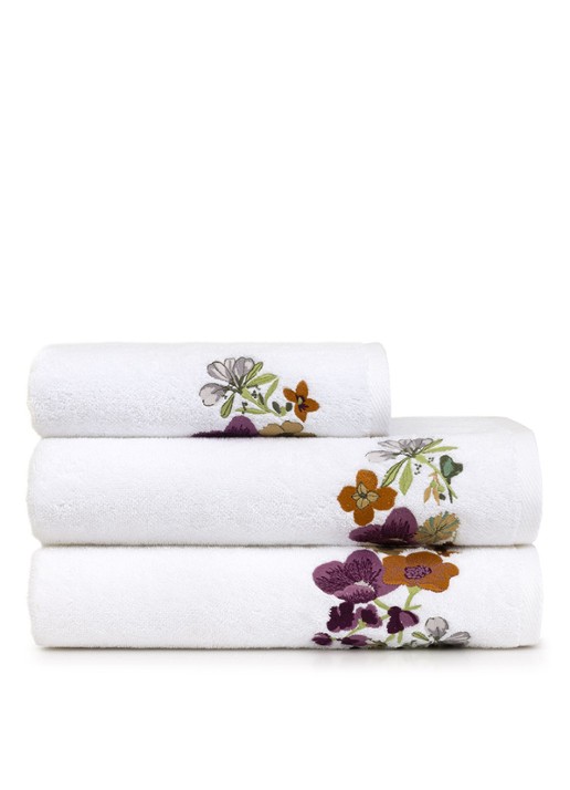 Yves Delorme Fleurs badlaken - 450 gr/m2 - 92 x 160 cm