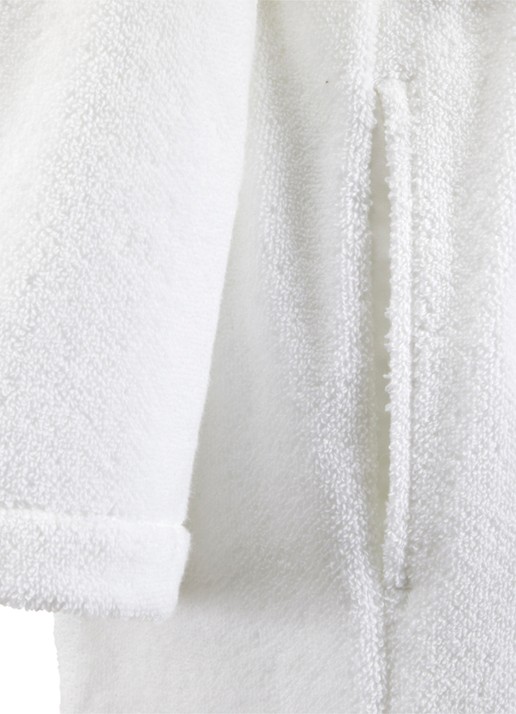 Yves Delorme Gaura badjas met borduring - detail 4 wit