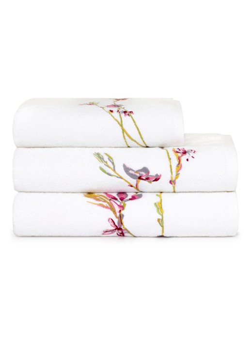 Yves Delorme Gaura gastendoek - 45 x 70 cm - achterkant 3 wit