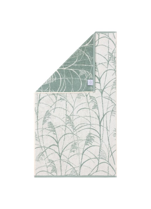 Yves Delorme Graminee badhanddoek - 55 x 100 cm - voorkant 4 gebroken wit