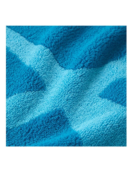Yves Delorme Griffe strandlaken 160 x 90 cm  - achterkant turquoise
