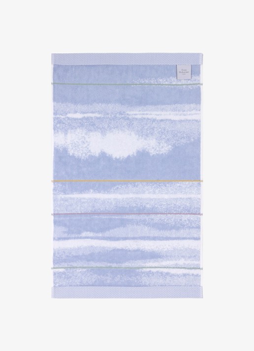 Yves Delorme Horizons gastendoek van  katoen - 470 gr/m2 - 42 x 70 cm - voorkant 5 lichtpaars