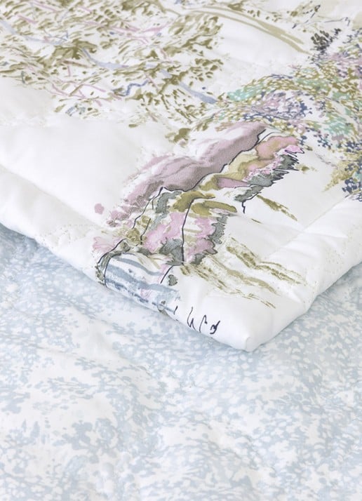 Yves Delorme Lande bedsprei - achterkant 2 wit