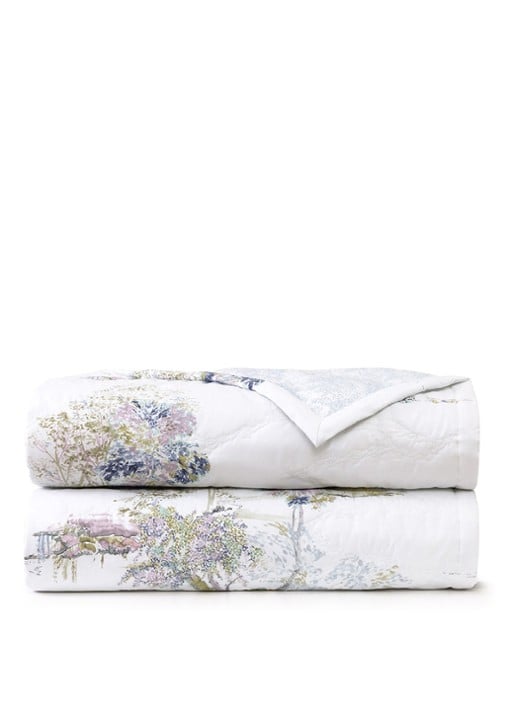 Yves Delorme Lande bedsprei - voorkant wit