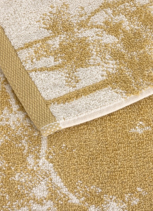 Yves Delorme Legende badlaken 70 x 140 cm - achterkant okergeel