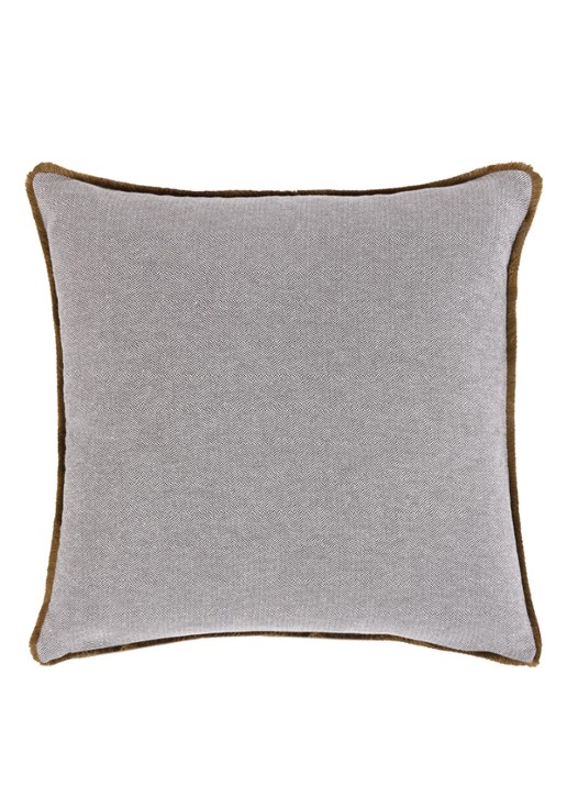 Yves Delorme Lemurien sierkussenhoes 45 x 45 cm - voorkant 3 gebroken wit