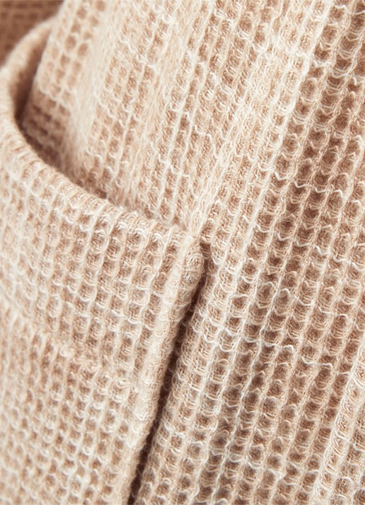 Yves Delorme Léo badjas van katoen - unisex - detail beige