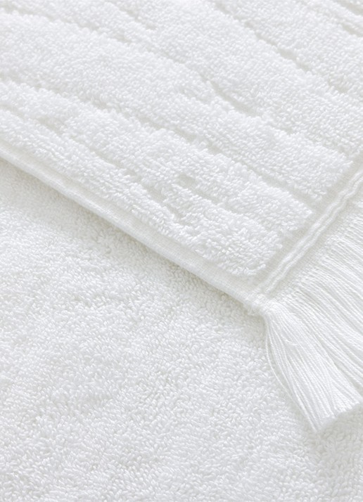 Yves Delorme Luciole badhanddoek - 530 gr/m2 - 90 x 150 cm - achterkant 5 wit