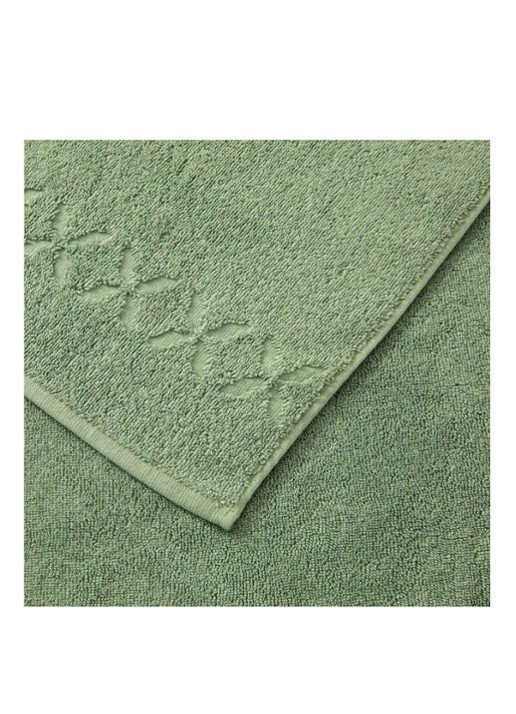 Yves Delorme Nature Amande badlaken - 550 gr/m2 - detail groen