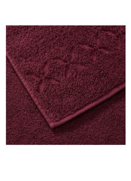 Yves Delorme Nature Amande badlaken - 550 gr/m2 - detail 5 aubergine