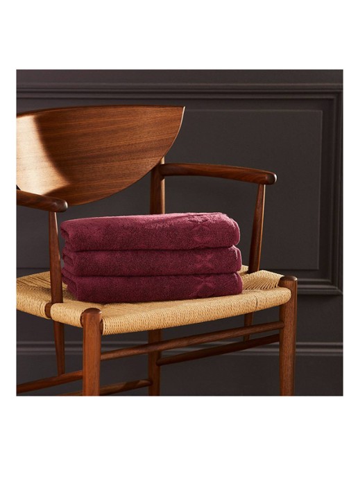 Yves Delorme Nature Amande badlaken - 550 gr/m2 - detail 7 aubergine