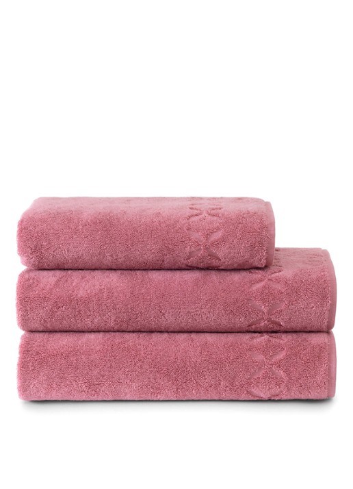 Yves Delorme Nature Amande badlaken - 550 gr/m2 - achterkant 3 roze
