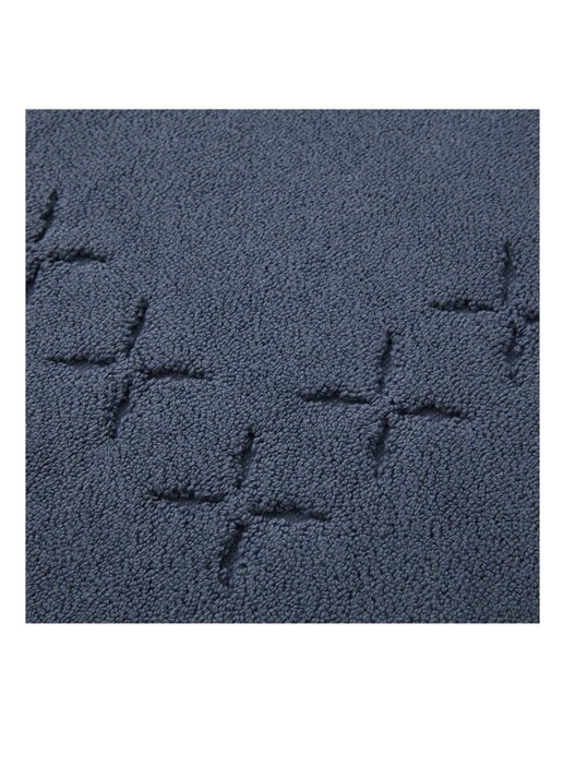 Yves Delorme Nature Amande badmat 55 x 90 cm - voorkant 2 donkerblauw
