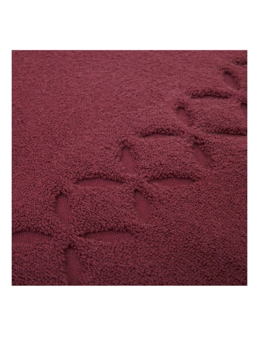 Yves Delorme Nature Amande badmat 55 x 90 cm - achterkant 4 aubergine