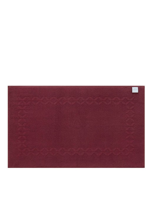 Yves Delorme Nature Amande badmat 55 x 90 cm - voorkant 2 aubergine