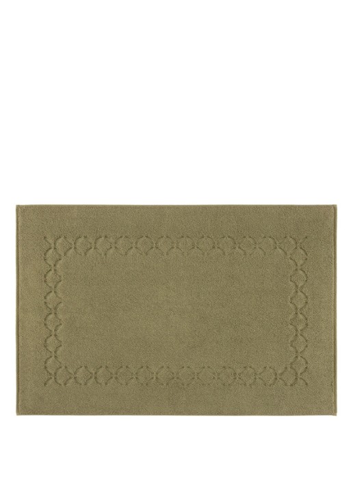 Yves Delorme Nature Amande badmat 55 x 90 cm - voorkant khaki