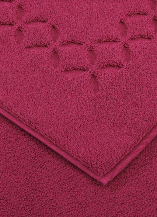 Yves Delorme Nature Amande badmat 55 x 90 cm - detail 3 fuchsia