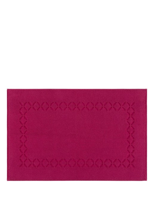 Yves Delorme Nature Amande badmat 55 x 90 cm - voorkant fuchsia