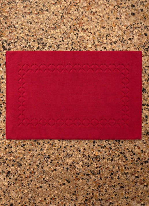 Yves Delorme Nature Amande badmat 55 x 90 cm - voorkant 2 fuchsia
