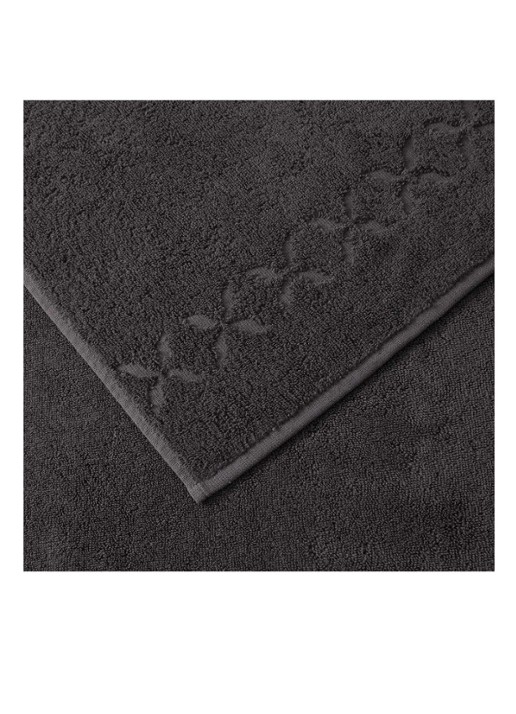 Yves Delorme Nature Amande handdoek - 550 gr/m2 - detail donkergrijs