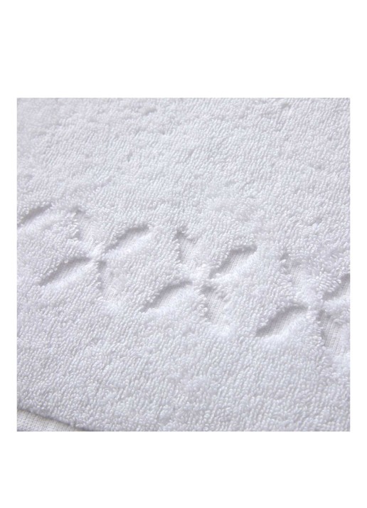 Yves Delorme Nature Amande handdoek - 550 gr/m2 - detail wit