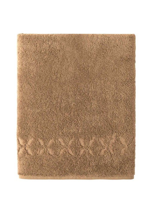 Yves Delorme Nature Amande handdoek - 550 gr/m2 - detail 2 camel