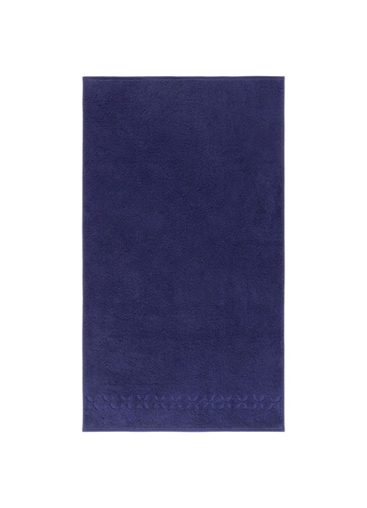 Yves Delorme Nature Amande handdoek - 550 gr/m2 - voorkant 2 donkerblauw