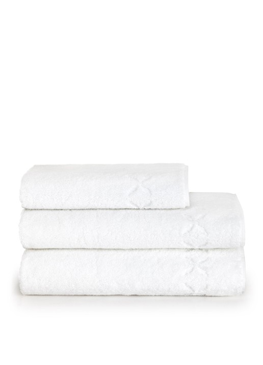 Yves Delorme Nature Amande washand - 550 gr/m2 - 33 x 33 cm - voorkant 3 wit