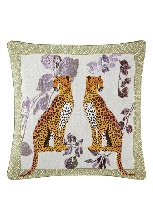 Yves Delorme Ophelia sierkussenhoes 45 x 45 cm - voorkant 4 gebroken wit