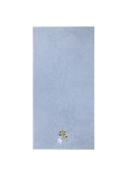 Yves Delorme Rameau badhanddoek - 450 gr/m2 - 70 x 140 cm - voorkant lichtblauw