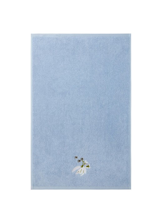Yves Delorme Rameau gastendoek - 450 gr/m² - 45 x 70 cm - voorkant 2 lichtblauw