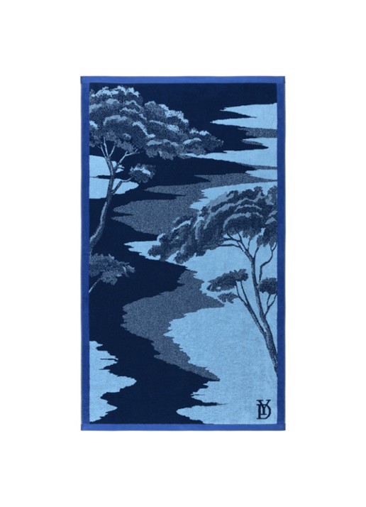 Yves Delorme Rive strandlaken - 90 x 160 cm - voorkant donkerblauw