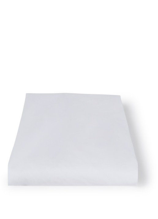 Yves Delorme Roma hoeslaken van katoen perkal 500TC, hoekhoogte in 33,5 cm - voorkant 3 wit