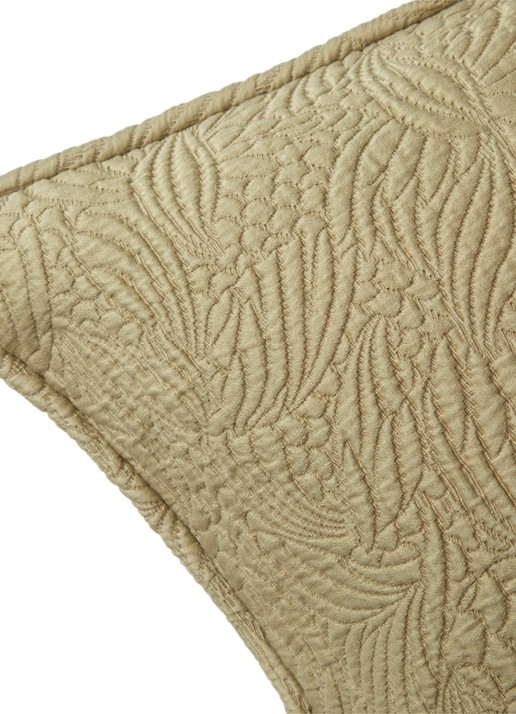 Yves Delorme Santoli sierkussenhoes 33 x 57 cm - voorkant 4 khaki