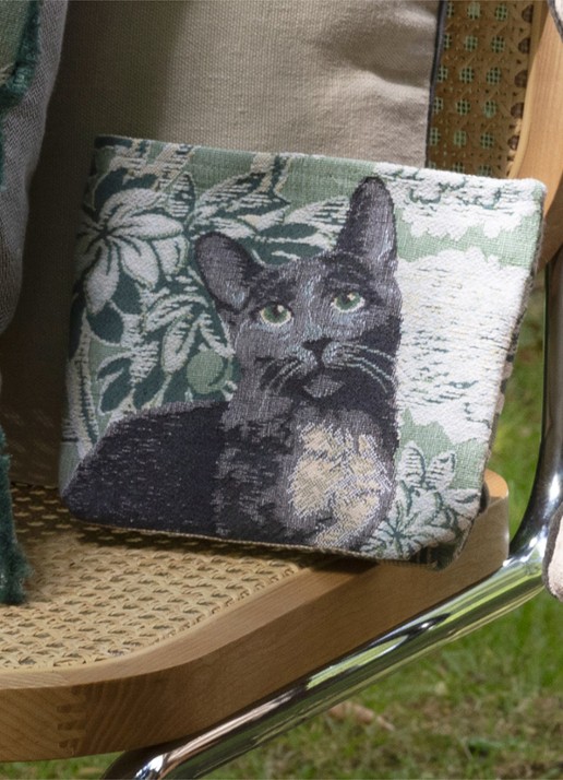 Yves Delorme Scarlett toilettas met print - detail 2 groen