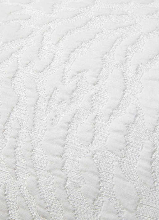 Yves Delorme Souvenir kussenhoes in zijdeblend 33 x 57 cm - detail 3 wit