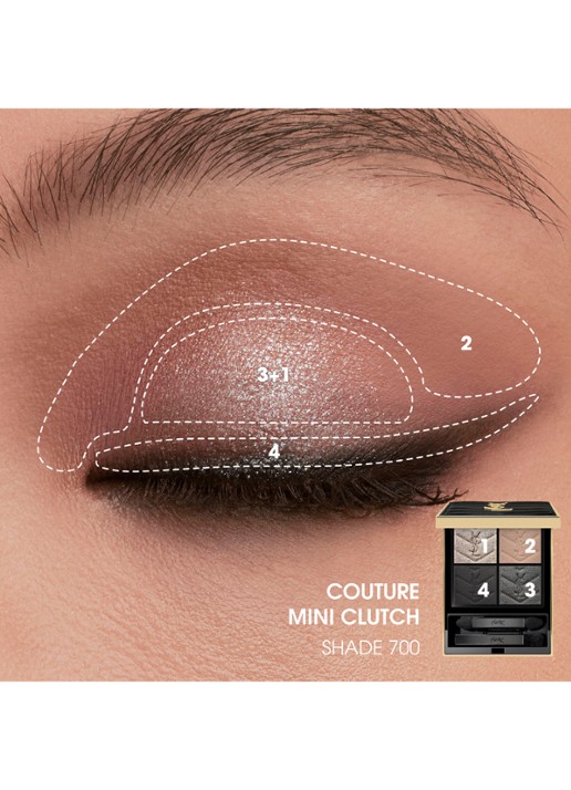 Yves Saint Laurent Couture Mini Clutch – travel size oogschaduw palette - detail 5 700 over noir
