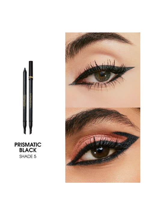 Yves Saint Laurent Lines Liberated - waterproof oogpotlood - detail 3 05 prismatic black
