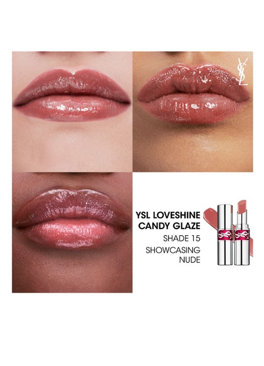 Yves Saint Laurent Loveshine Candy Glaze - lipgloss - detail 3 15 showcasing nude