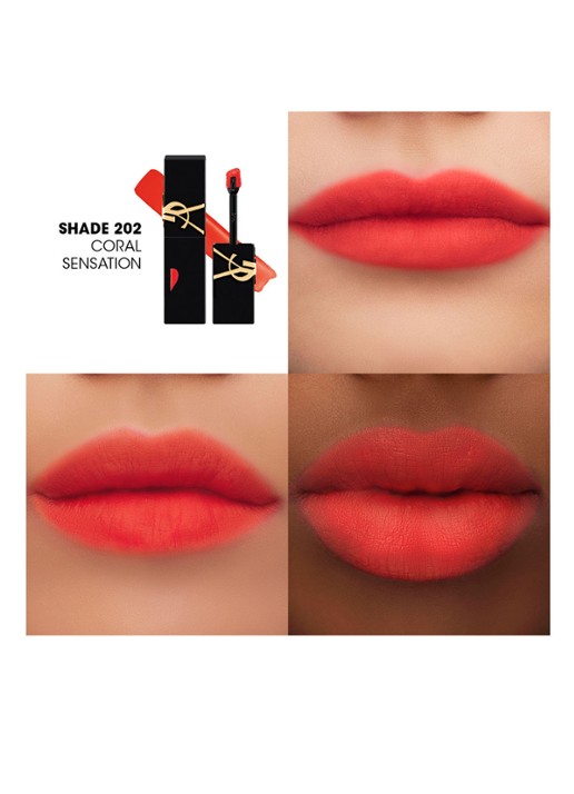 Yves Saint Laurent The Inks Blur Blurring Matte Lip Stain - detail 3 202 coral sensation