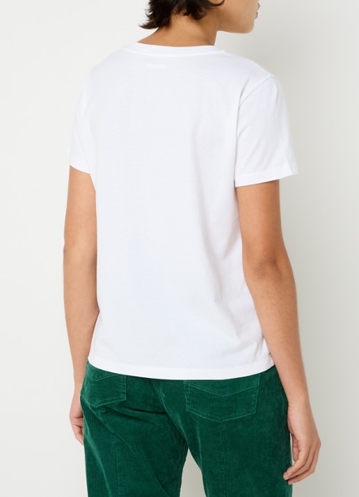 Zadig&Voltaire Alys T-shirt met logoborduring - achterkant 4 wit