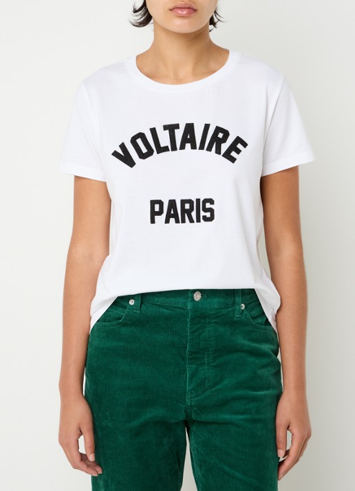 Zadig&Voltaire Alys T-shirt met logoborduring