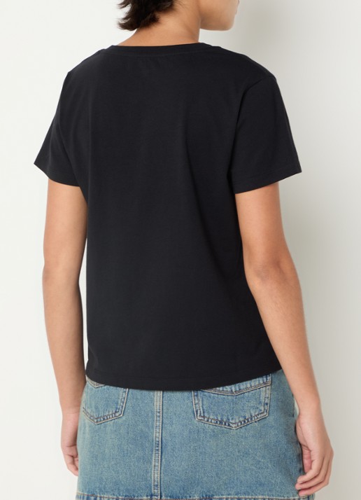 Zadig&Voltaire Alys T-shirt met logoborduring - achterkant zwart